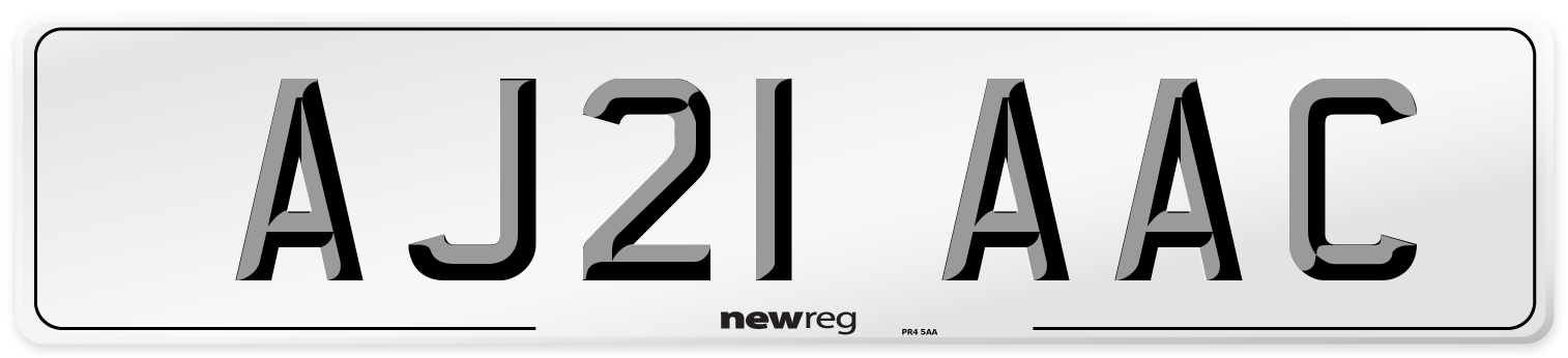AJ21 AAC Number Plate from New Reg
